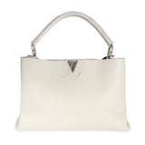 Louis Vuitton Louis Vuitton White Taurillon Leather Capucines MM