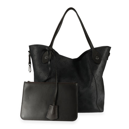 Louis Vuitton Louis Vuitton Black Mahina Leather Hina MM