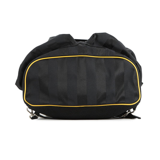 FENDI Strike Pecan Backpack Black/Yellow7VZ056 Nylon Leather Size Large