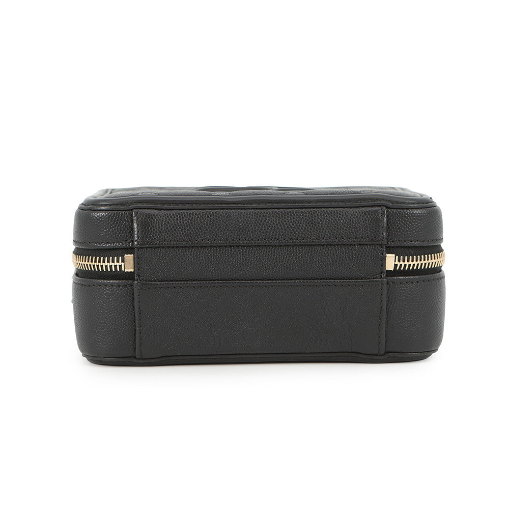 CHANEL CCFiligree Small Vanity Bag BlackA93342 Caviar Leather