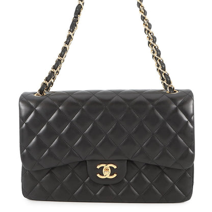 CHANEL Matelasse W flap ChainShoulder BlackA58600 Lambskin Size 30