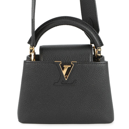 LOUIS VUITTON Capucines NoirM56071 Taurillon Leather Size MINI