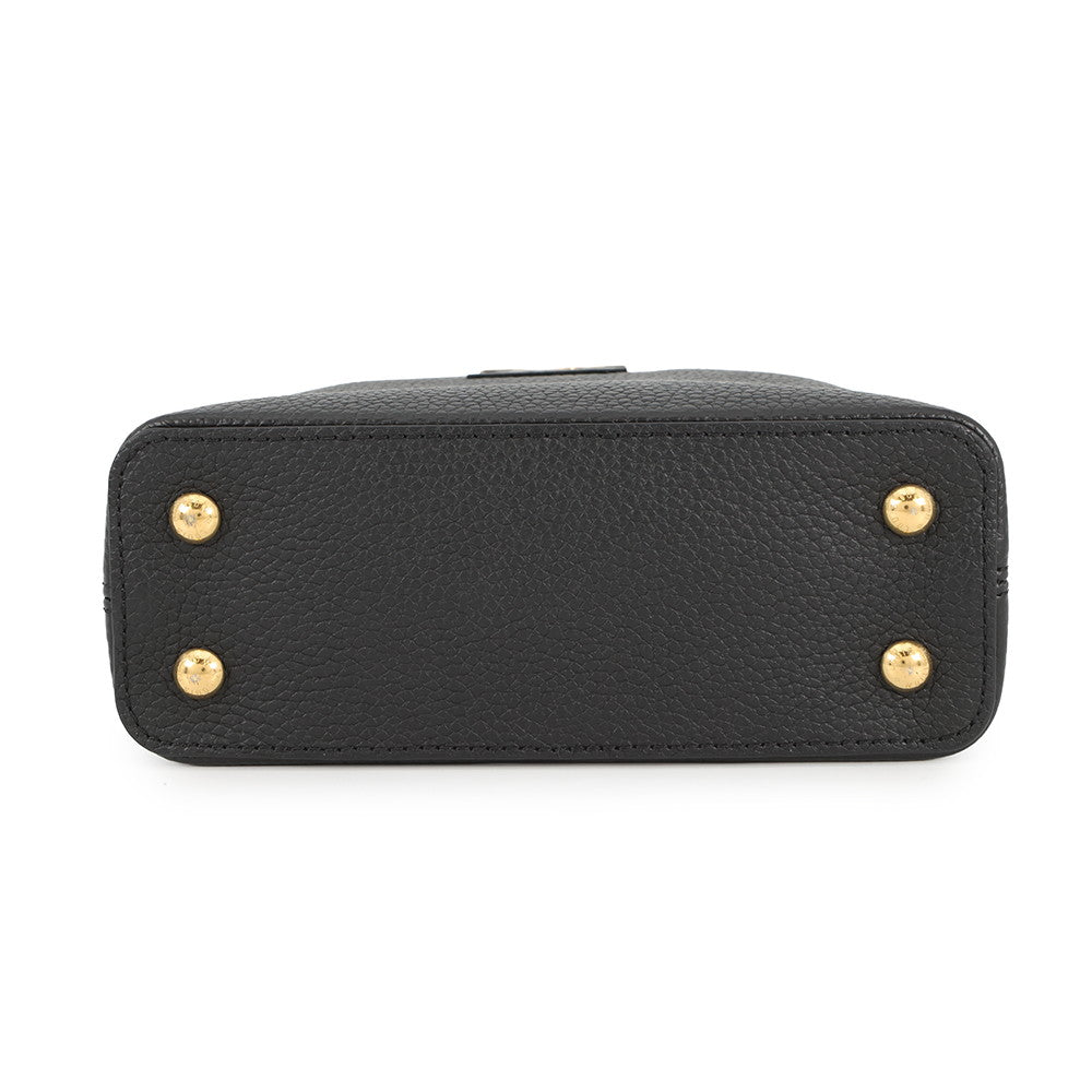 LOUIS VUITTON Capucines NoirM56071 Taurillon Leather Size MINI