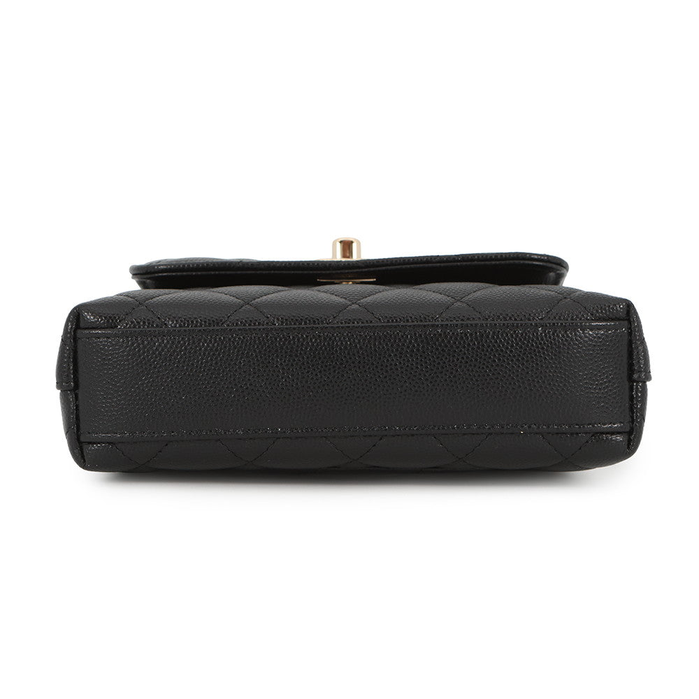 CHANEL Matelasse Coco Handle 2WAYHandbag BlackAP4244 Caviar Leather Size Mini mini