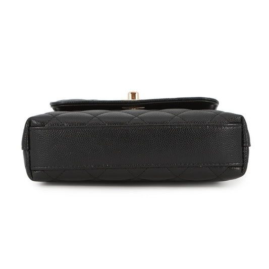 CHANEL Matelasse Coco Handle 2WAYHandbag BlackAP4244 Caviar Leather Size Mini mini