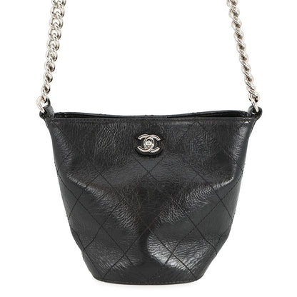 CHANEL Baguette ChainShoulder Bag Black Leather