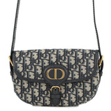 Dior Bobby East West NavyM9335UTZQ Cotton Calf Leather
