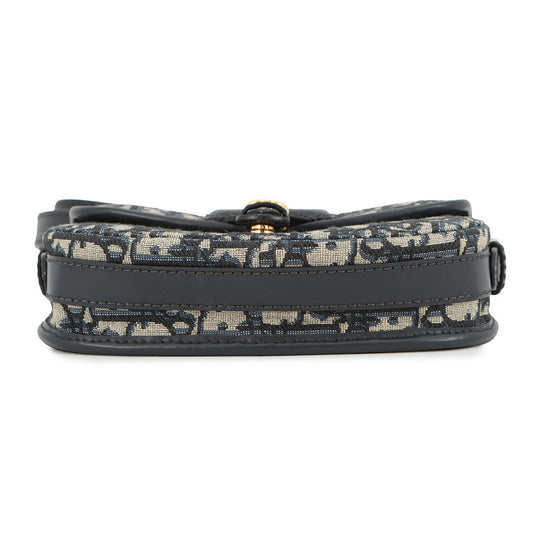 Dior Bobby East West NavyM9335UTZQ Cotton Calf Leather
