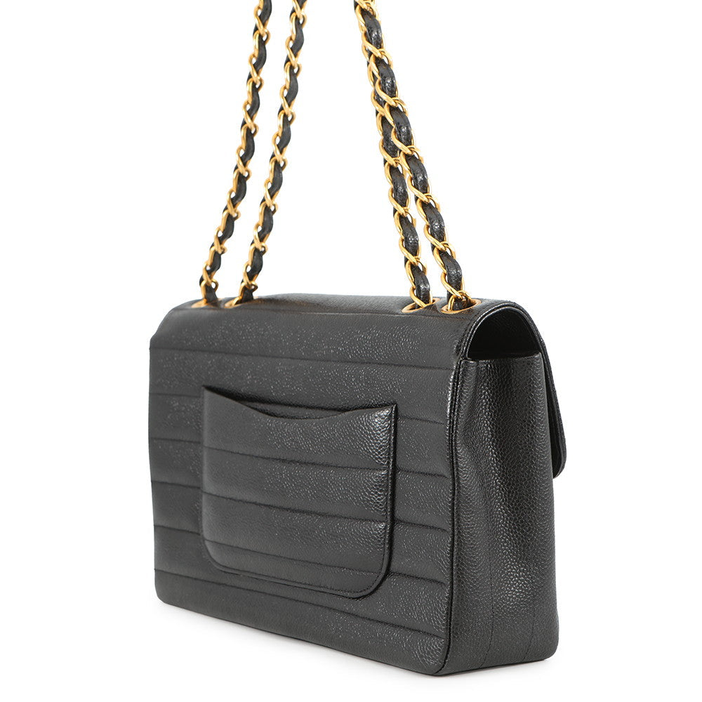 CHANEL Mademoiselle ChainShoulder Bag BlackA05296 Caviar Leather