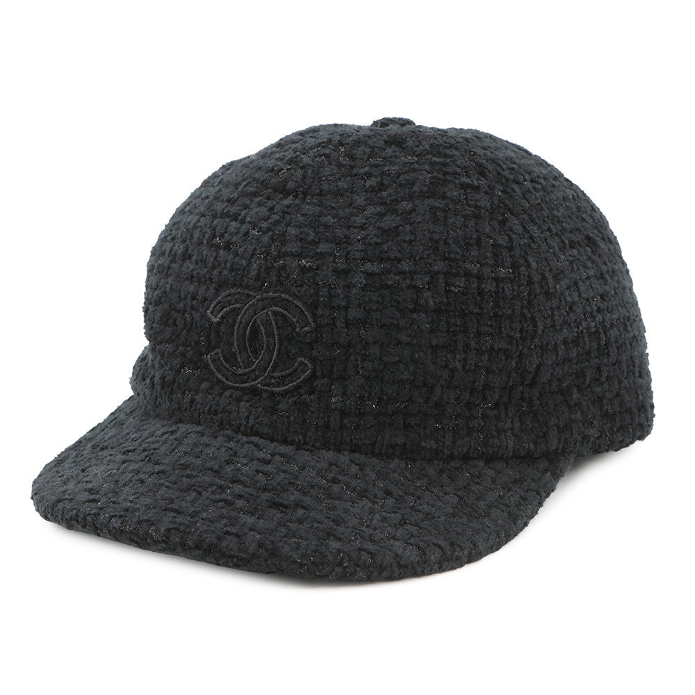 CHANEL Tweed cap Size M BlackAA8562 Cotton68% Wool 23% Silk5% Polyester3% Nylon1%