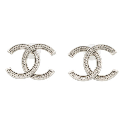 CHANEL CC Logo Earrings SilverABE250 Metal