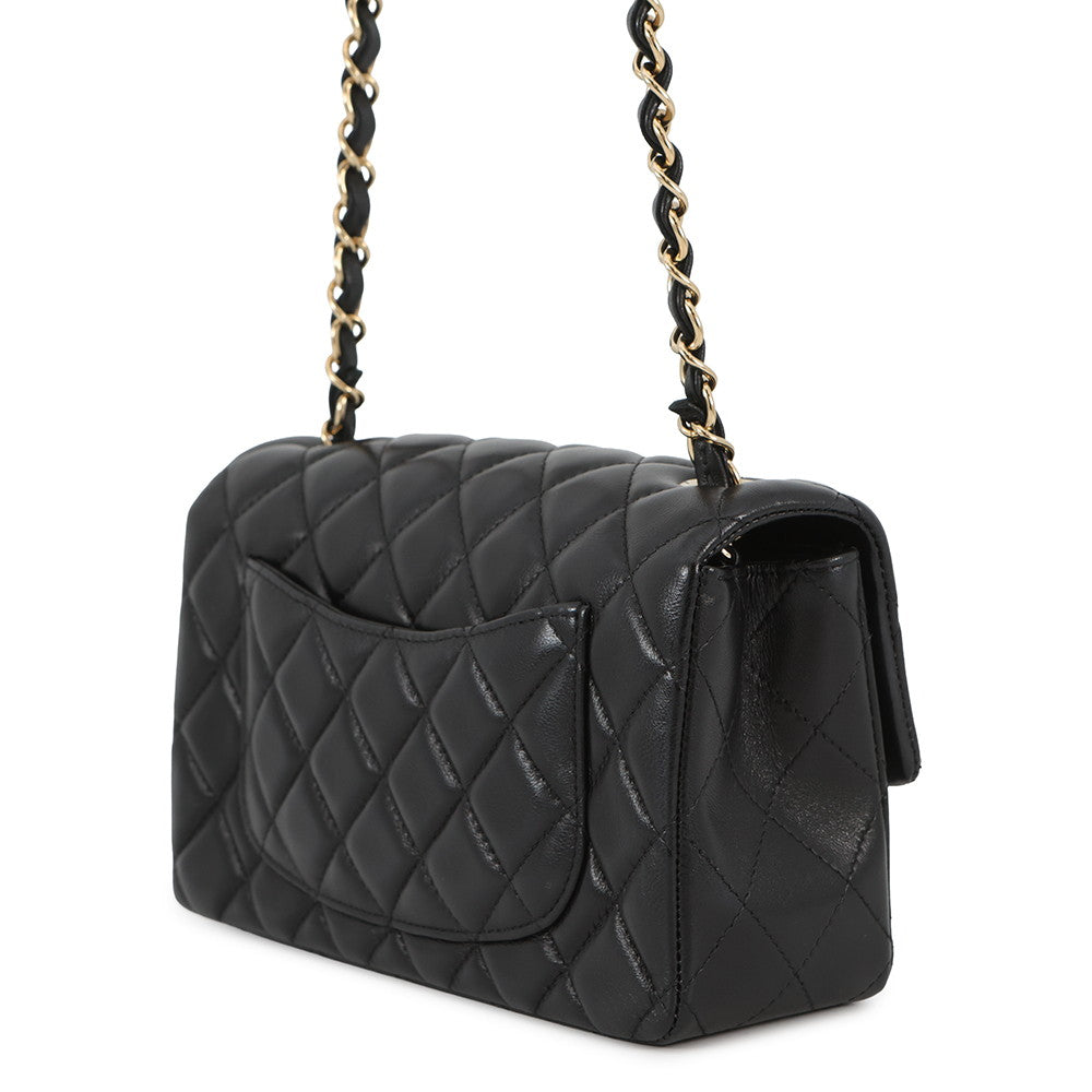 CHANEL Mini Matelasse BlackA69900 Lambskin Size 20?