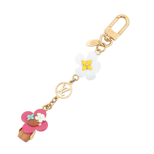 LOUIS VUITTON Vivienne Hawaii Chain Bag Charm Pink/WhiteM01356 Wood Metal