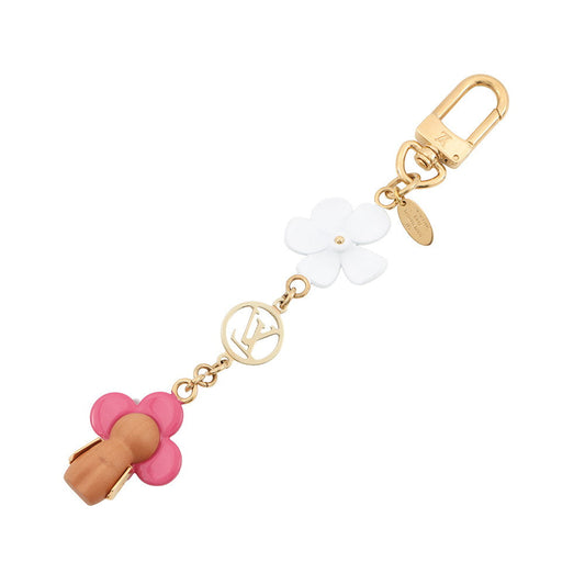 LOUIS VUITTON Vivienne Hawaii Chain Bag Charm Pink/WhiteM01356 Wood Metal