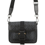 Dior Hit the Road Shoulder Bag Black PVC Coated Canvas
