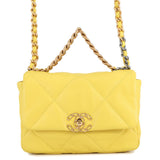 CHANEL 19 ChainShoulder Bag YellowAS1160 Lambskin