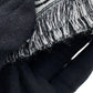 CHANEL CC Logo Stole White/Black Wool 90% Silk10%