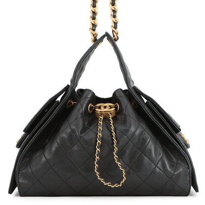 CHANEL CHANEL25 ChainShoulder Bag BlackAS5293 Caviar Leather Size Small