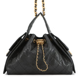 CHANEL CHANEL25 ChainShoulder Bag BlackAS5293 Caviar Leather Size Small