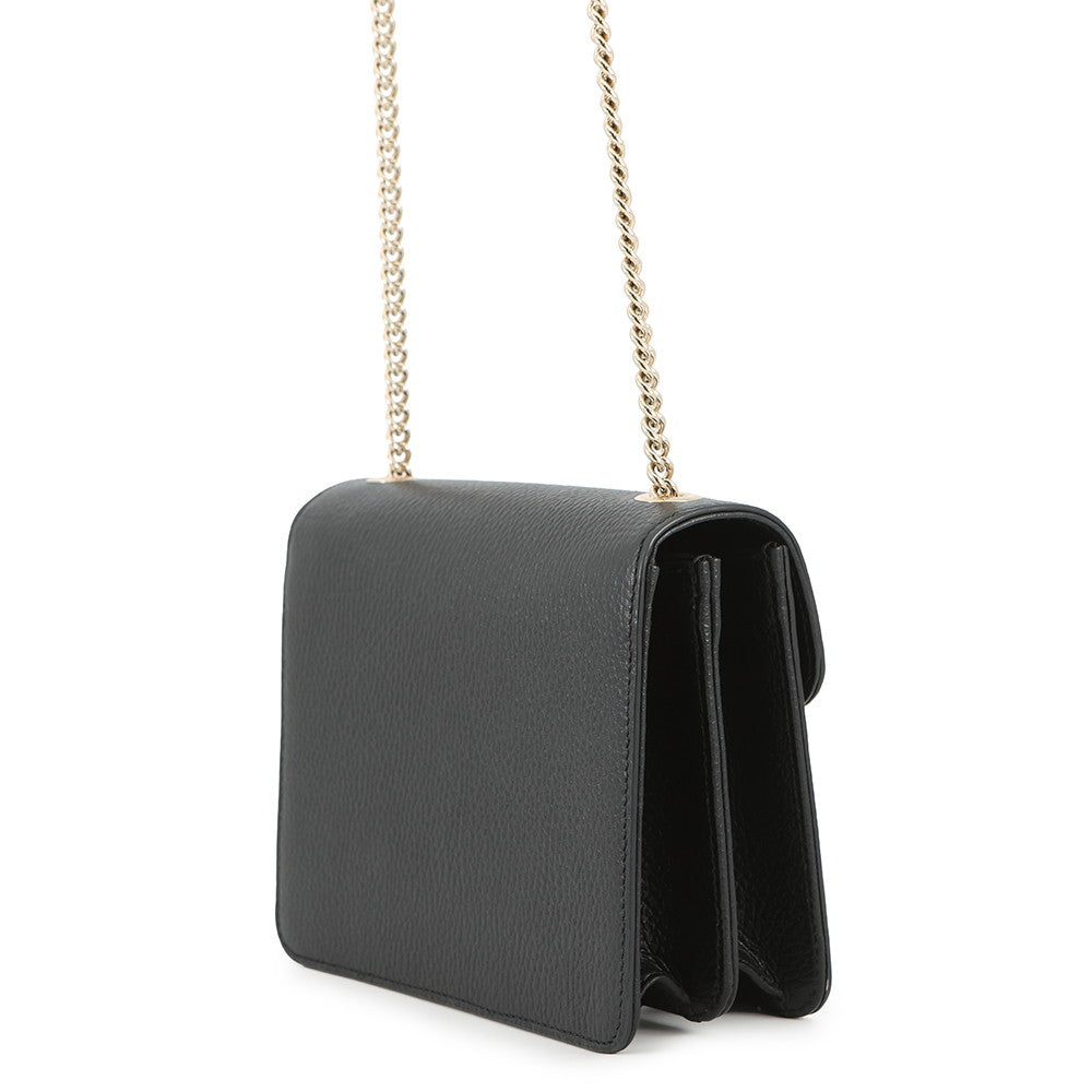GUCCI Interlocking G ChainShoulder Bag Black510304 Leather