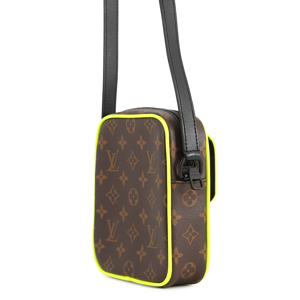 LOUIS VUITTON Christopher wearable wallet Noir/Brown/Neon YellowM80793 Monogram Macassar Canvas