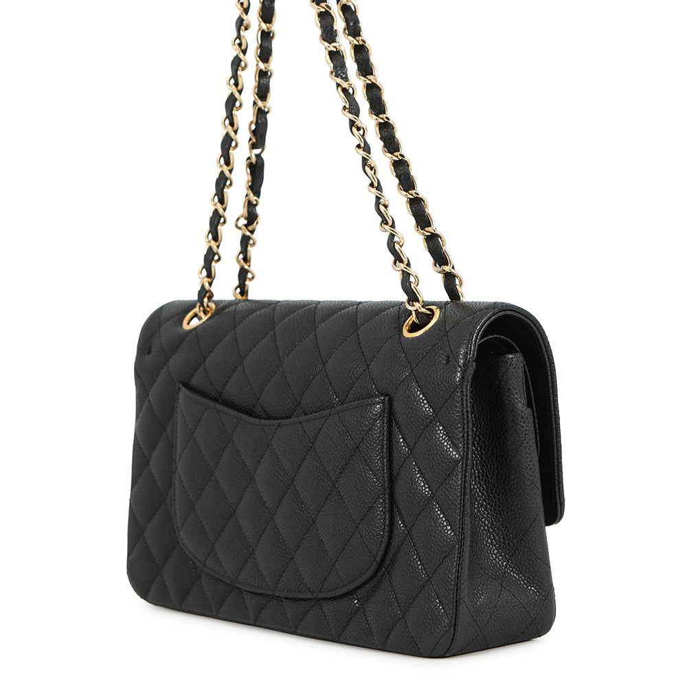 CHANEL Matelasse ChainShoulder back BlackA01112 Caviar Leather Size 25