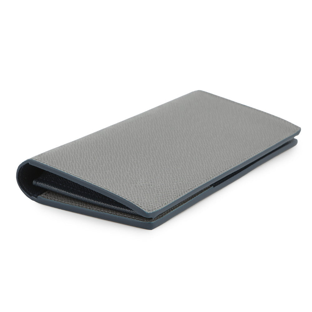 LOUIS VUITTON Portefeuille Brazza GlacierGray/Navy BlueM25966 Taiga Leather