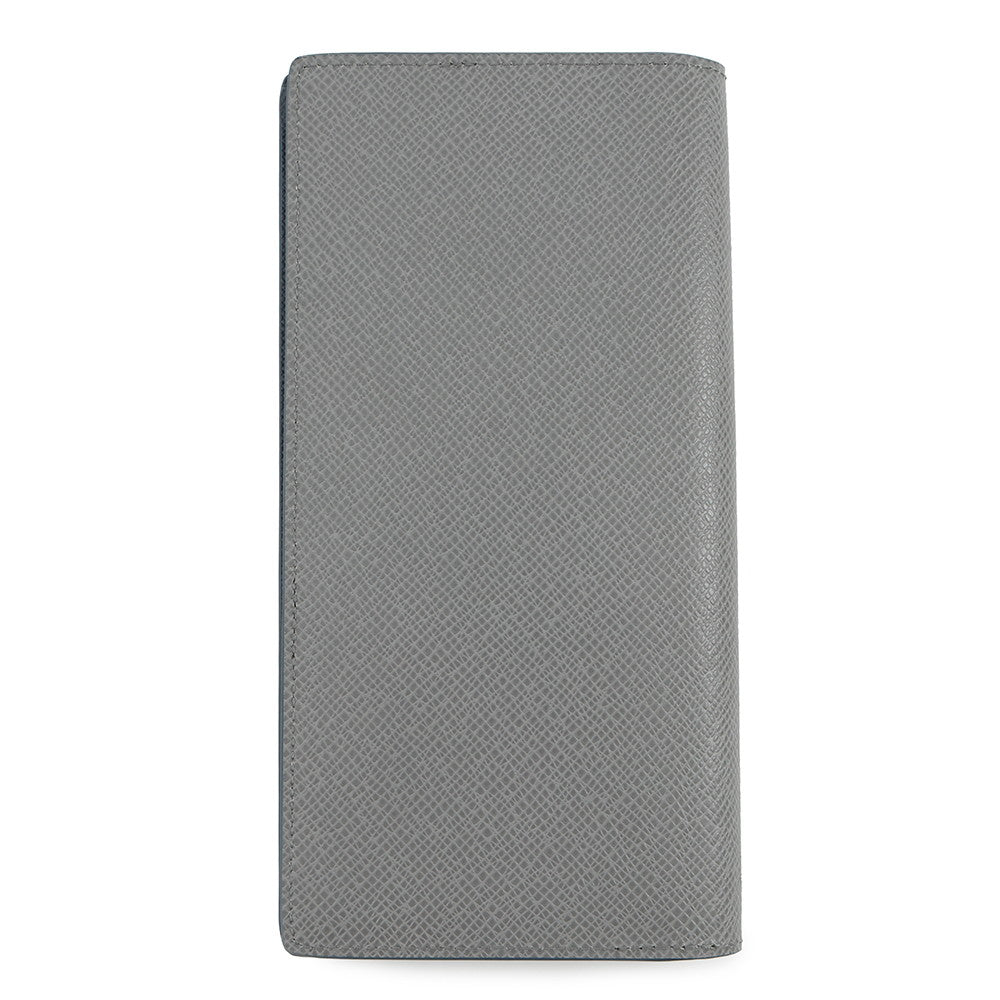 LOUIS VUITTON Portefeuille Brazza GlacierGray/Navy BlueM25966 Taiga Leather