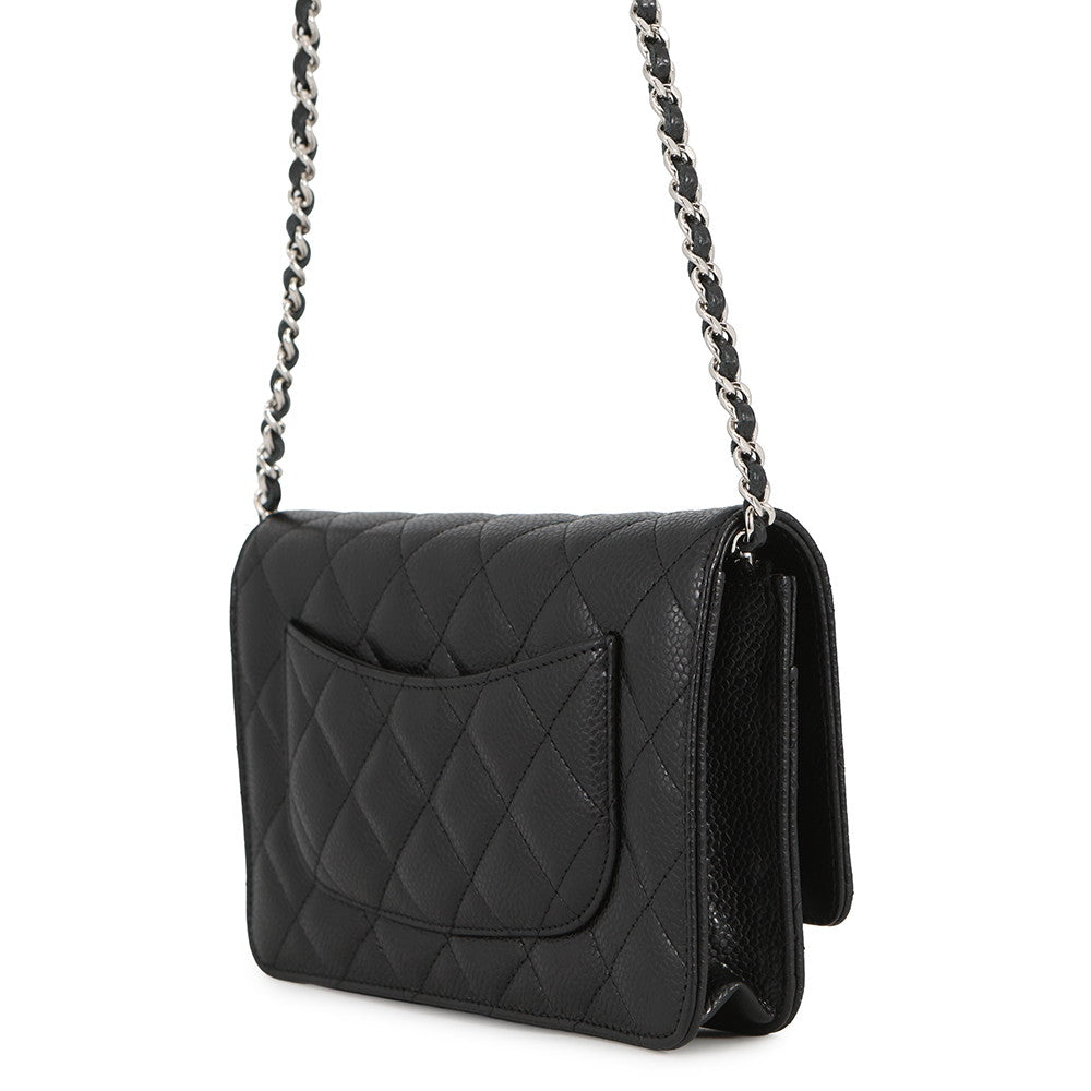 CHANEL Matelasse Chain wallet BlackAP0250 Caviar Leather