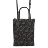 GUCCI GGDenim 2Way Shoulder Bag Black773730 Denim Leather