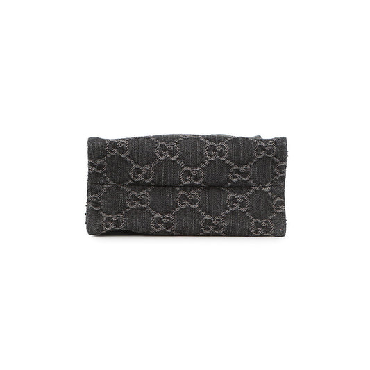 GUCCI GGDenim 2Way Shoulder Bag Black773730 Denim Leather