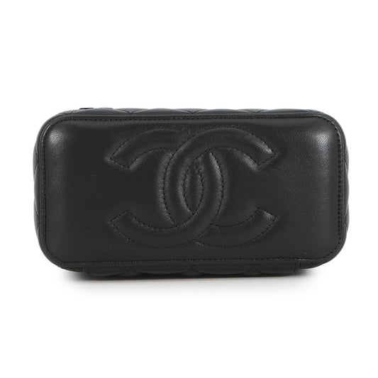CHANEL Vanity Matelasse Chainshoulder Bag BlackAP2303 Lambskin