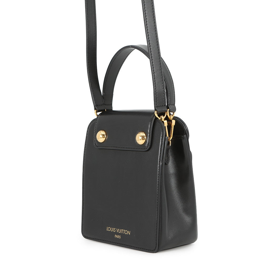 LOUIS VUITTON S Lock Bag NoirM82214 Calf Leather Size XL
