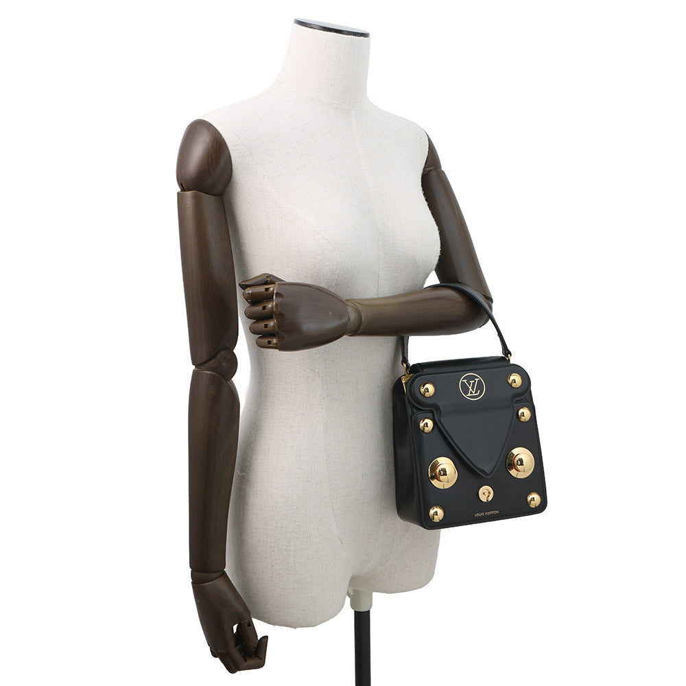 LOUIS VUITTON S Lock Bag NoirM82214 Calf Leather Size XL