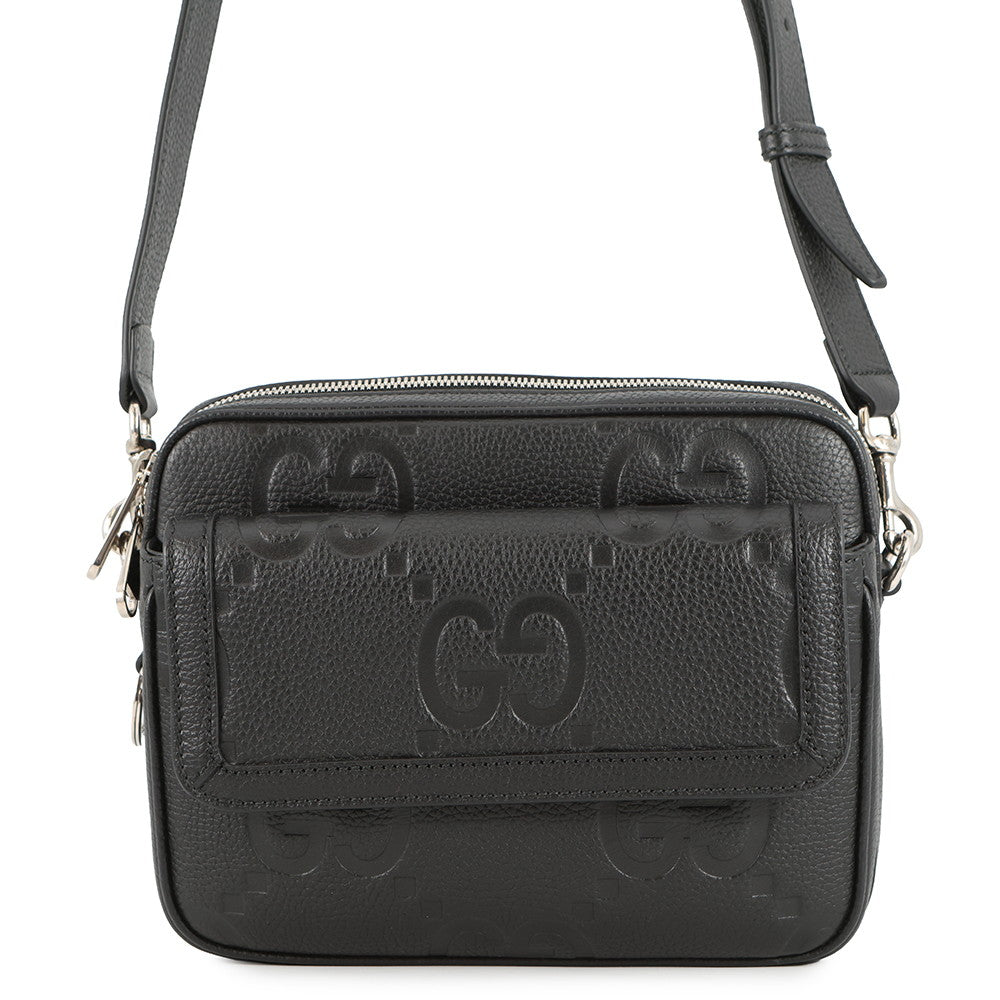 GUCCI Jumbo GG Small Cross Body Bag Black794088 Leather