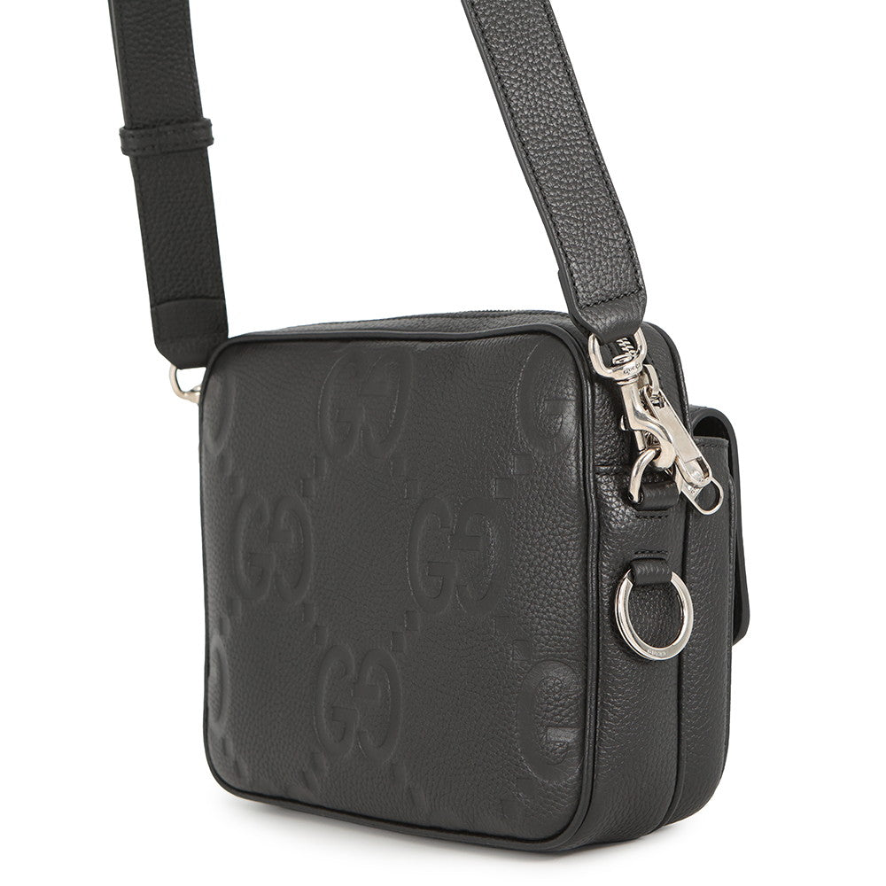 GUCCI Jumbo GG Small Cross Body Bag Black794088 Leather