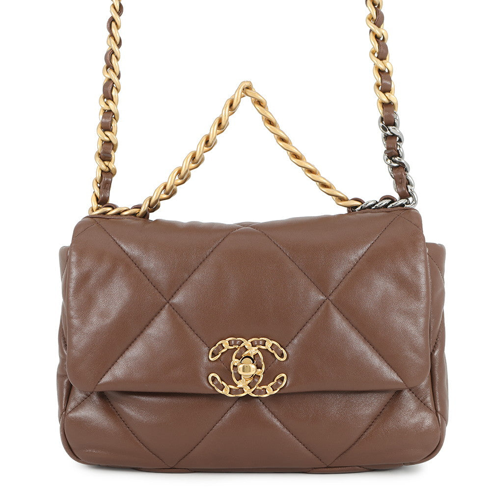 CHANEL 19 ChainShoulder Bag BrownAS1160 Lambskin