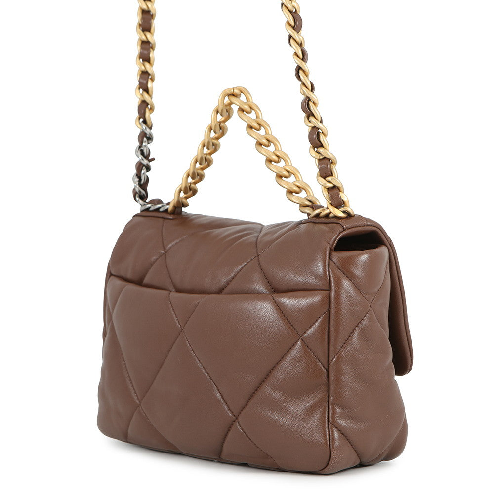 CHANEL 19 ChainShoulder Bag BrownAS1160 Lambskin