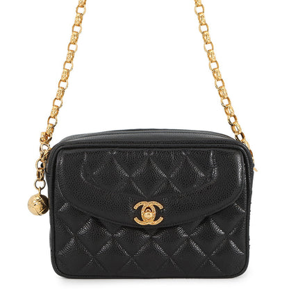 CHANEL Matelasse ChainShoulder BlackA02007 Caviar Leather