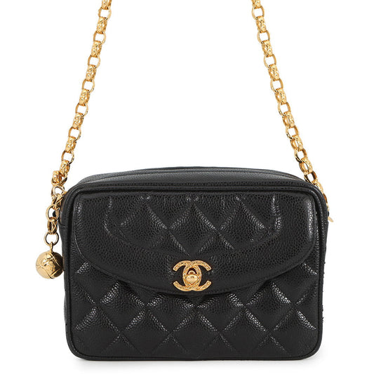 CHANEL Matelasse ChainShoulder BlackA02007 Caviar Leather