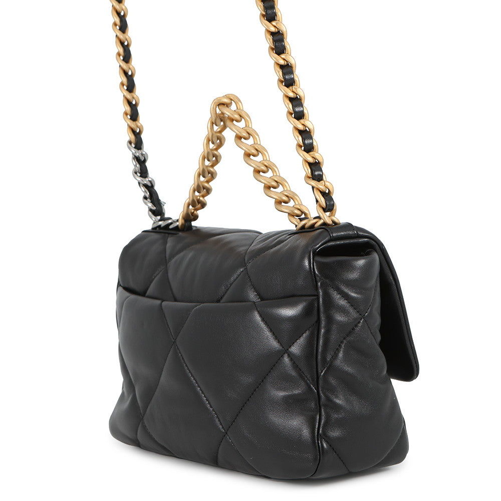 CHANEL CHANEL 19 ChainShoulder Bag BlackAS1160 Lambskin