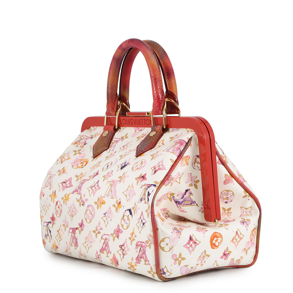 LOUIS VUITTON Speedy Blanc/BeigeM95729 Monogram Watercolor Size 30