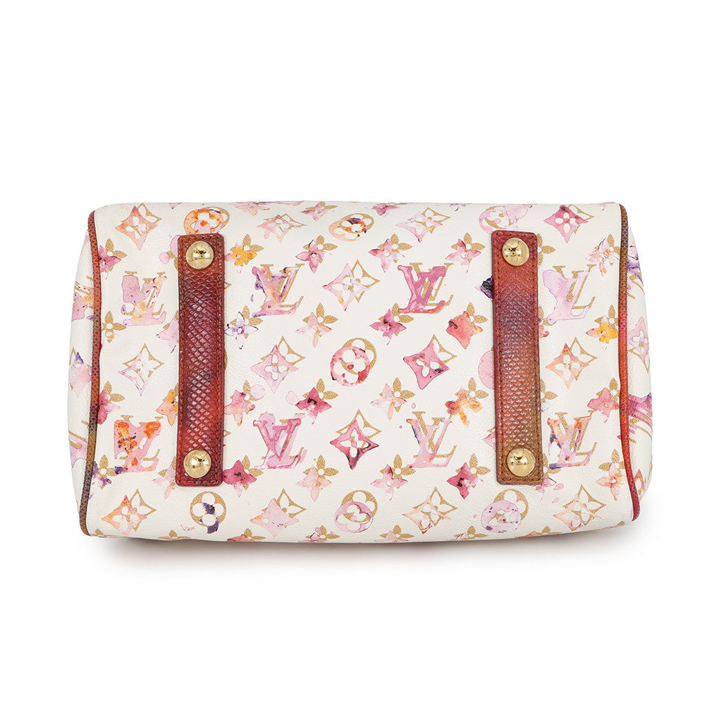 LOUIS VUITTON Speedy Blanc/BeigeM95729 Monogram Watercolor Size 30