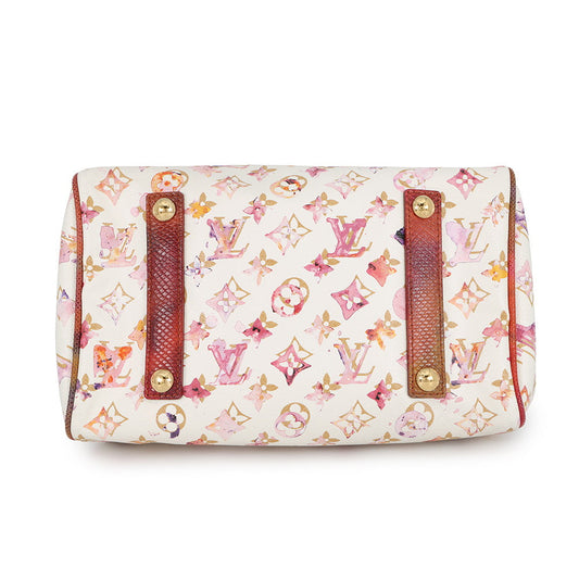 LOUIS VUITTON Speedy Blanc/BeigeM95729 Monogram Watercolor Size 30