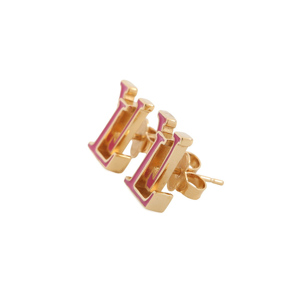 LOUIS VUITTON Earrings?LV Iconic Enamel Rose BallerineM01721 Gold Plated Enamel