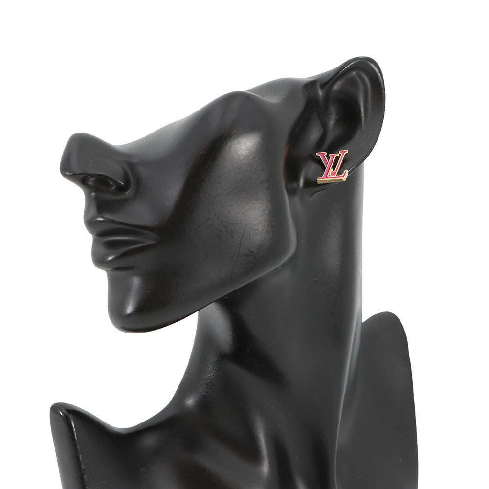 LOUIS VUITTON Earrings?LV Iconic Enamel Rose BallerineM01721 Gold Plated Enamel