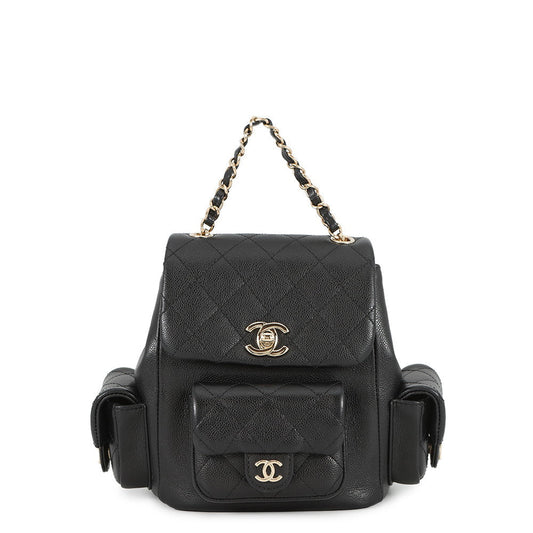 CHANEL Matelasse Multi-Pocket Backpack BlackAS4399 Caviar Leather