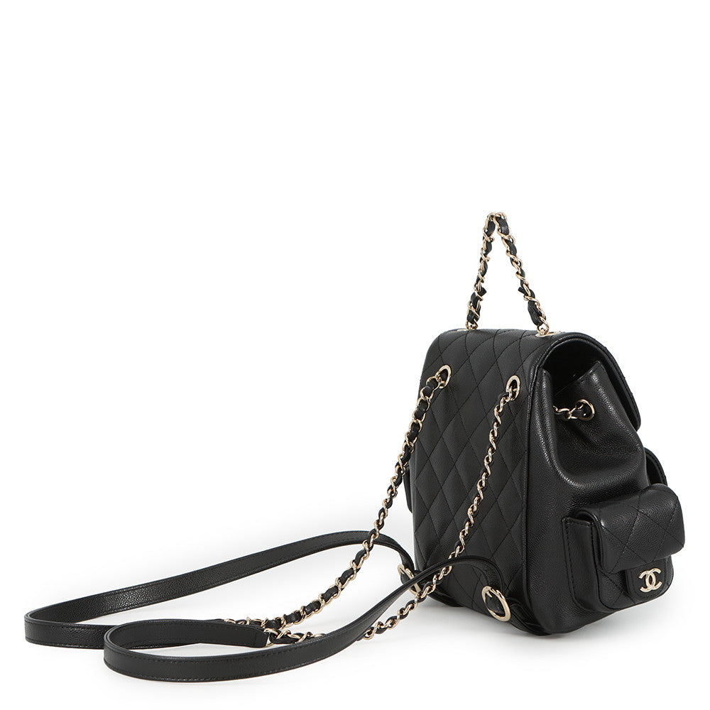 CHANEL Matelasse Multi-Pocket Backpack BlackAS4399 Caviar Leather