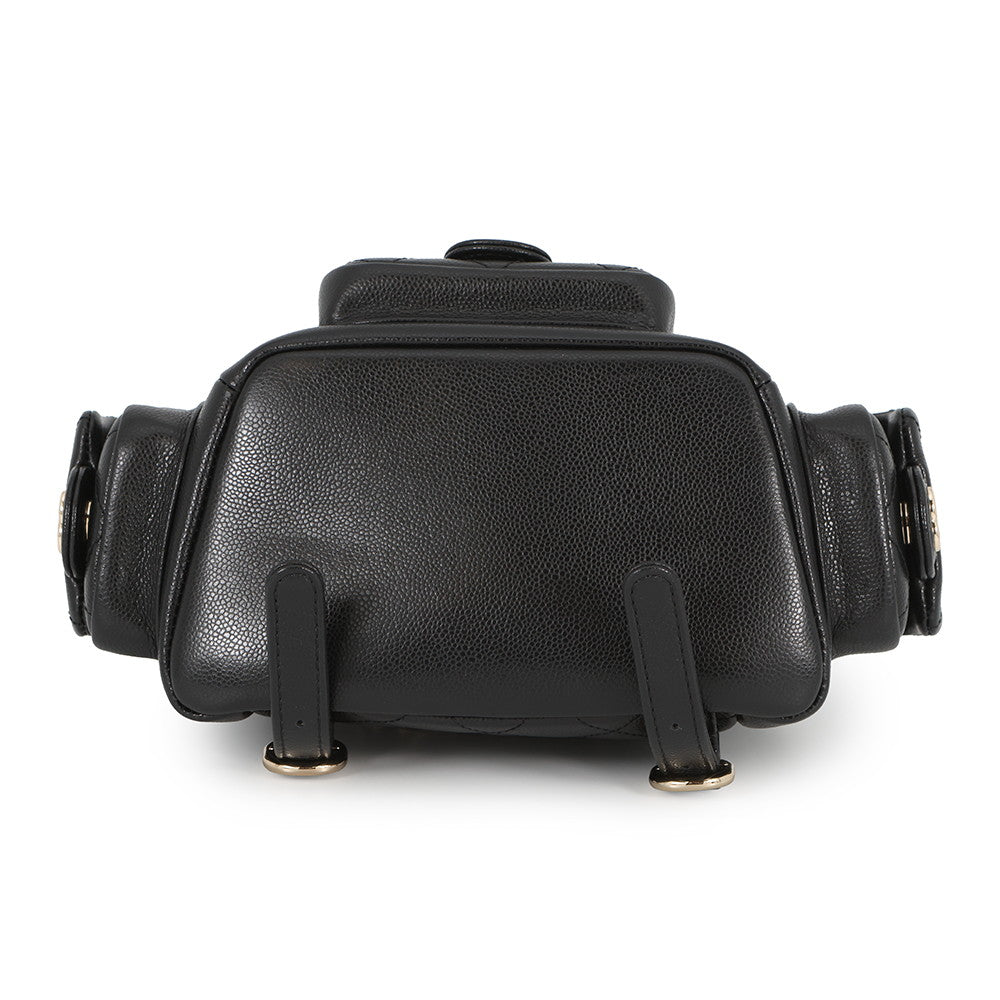 CHANEL Matelasse Multi-Pocket Backpack BlackAS4399 Caviar Leather