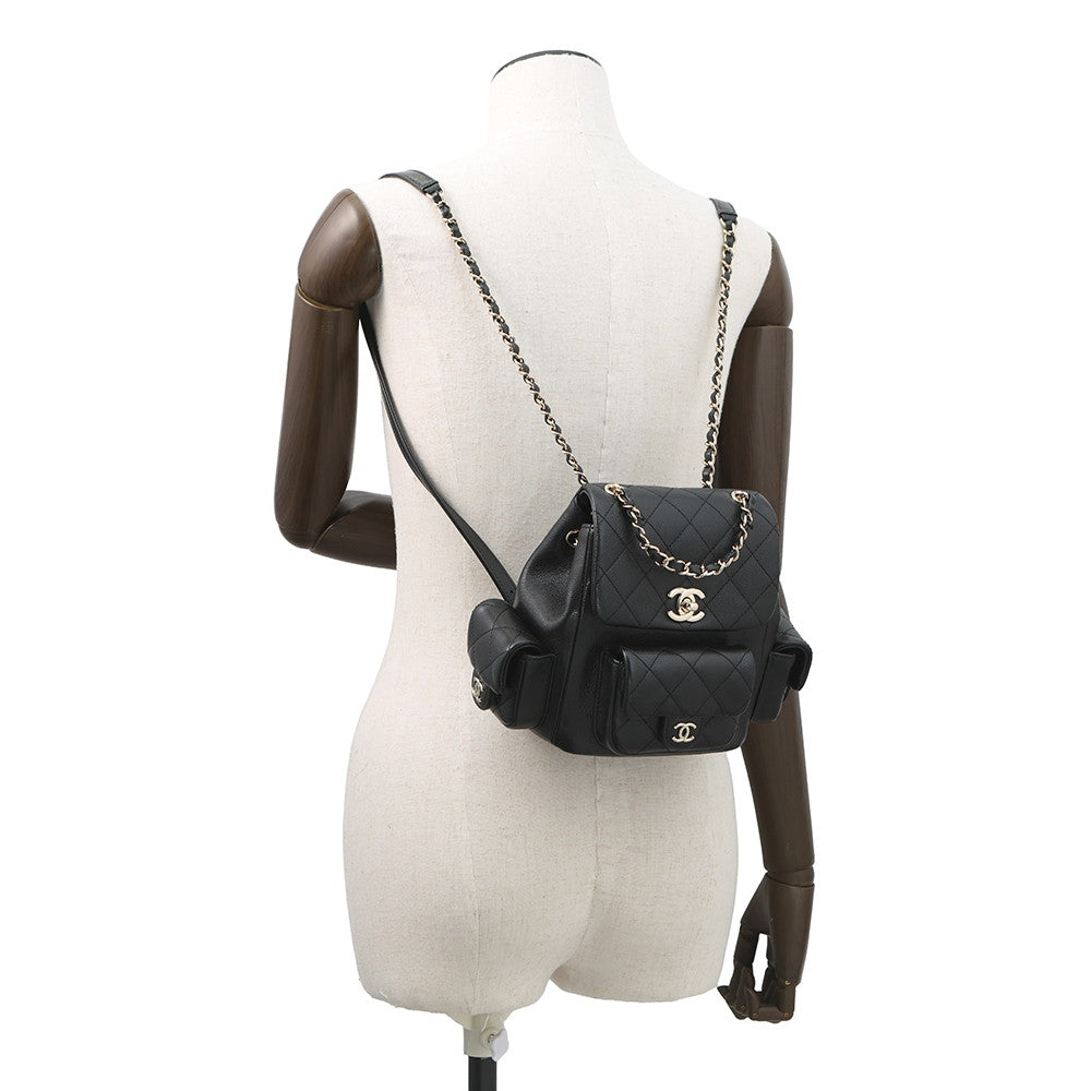 CHANEL Matelasse Multi-Pocket Backpack BlackAS4399 Caviar Leather